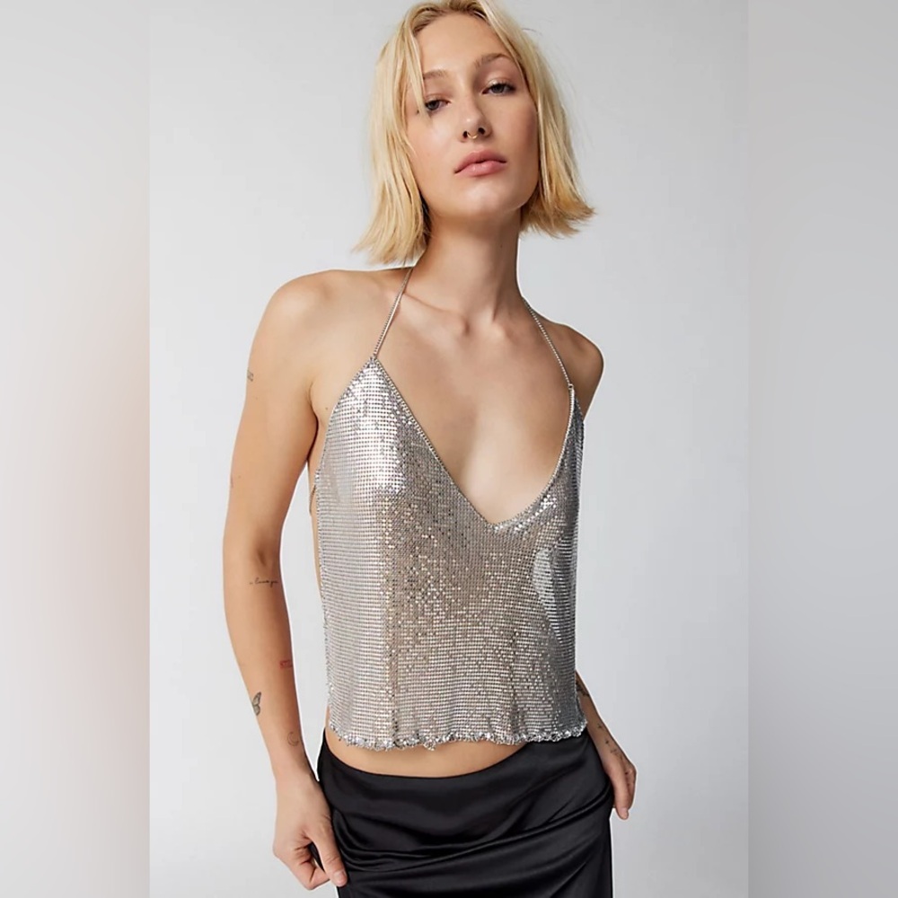NWT Gia Metal Halter Top